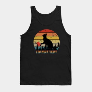 I Do What I Want Cat - Vintage Tank Top